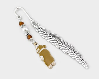 Corgi Bookmark: Pembroke Welsh Corgi Charm Beaded Gifts for Dog Lovers