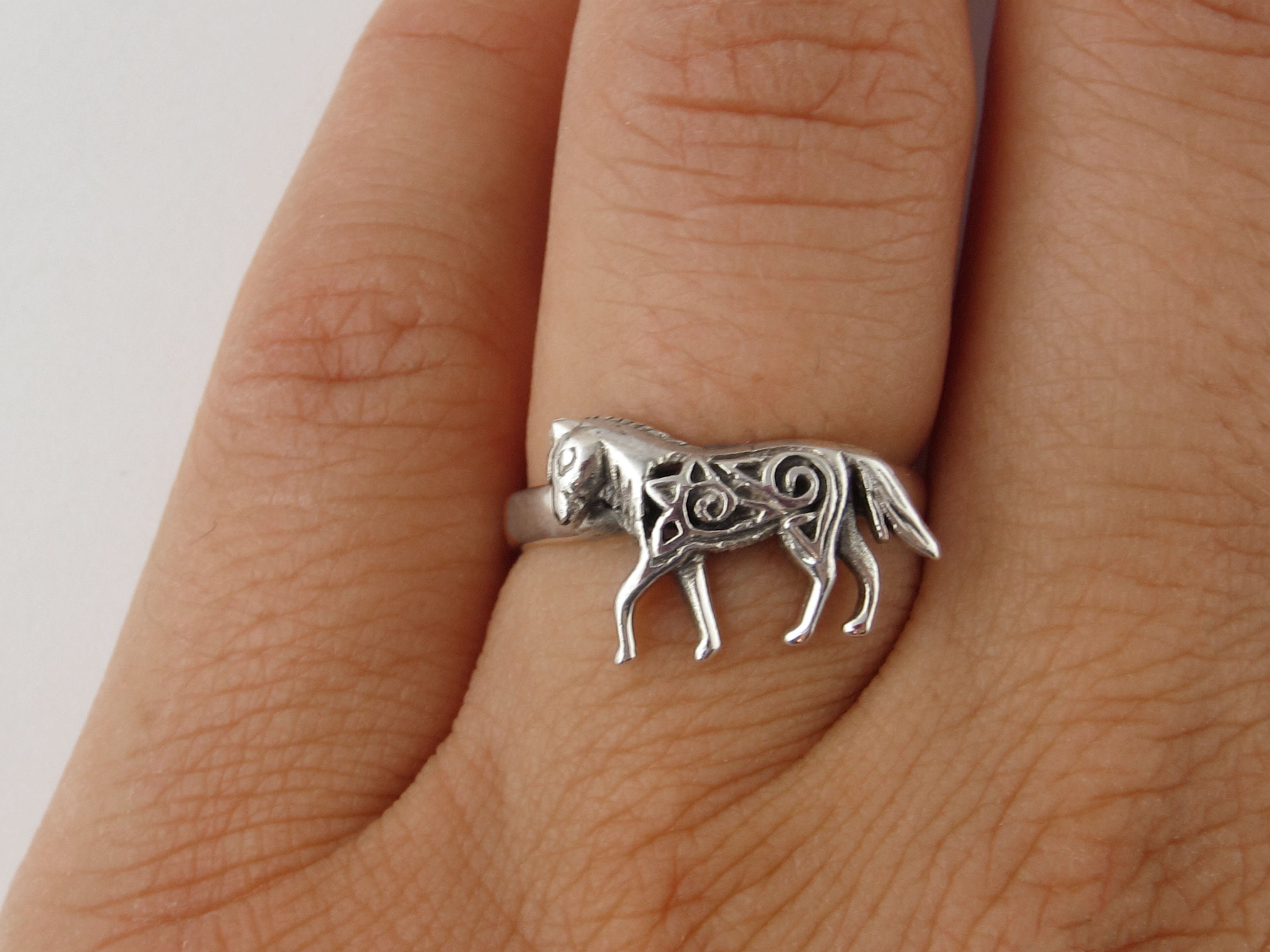 Sterling silver horse ring clearance