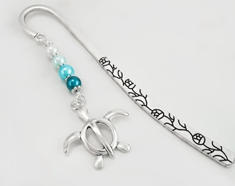 Hawaiian Sea Turtle Bookmark for Teacher Gifts Unique Tibetan Silver Stationary Aquatic Life Gift Ideas Hawaii Gifts Sea Turtle Gifts