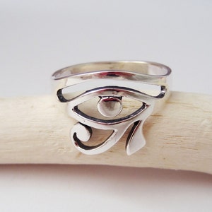 Egyptian Eye of Horus Ring 925 Sterling Silver Jewelry image 5