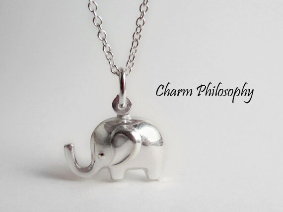 mother baby elephant necklace