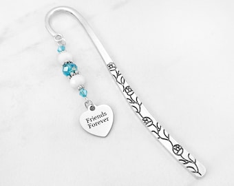 Friends Forever Bookmark: Beaded Friendship Gifts, Heart Charm