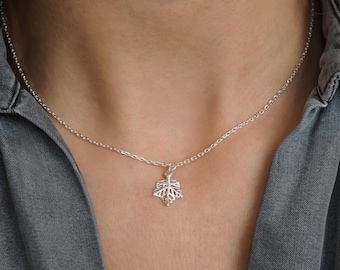 Sterling Silver Maple Leaf Charm Necklace: Canadian Jewelry
