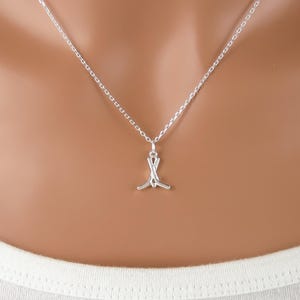 Hockey Sticks Necklace - 925 Sterling Silver Jewelry - Small Adults or Childrens Sports Jewelry - Hockey Team Gifts - Hockey Coach Gift
