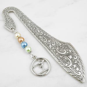Gymnast Bookmark - Acrobatics Gift - Beaded Tibetan Silver Bookmark - Gymnastics Coach Gift - Gymnastics Gifts
