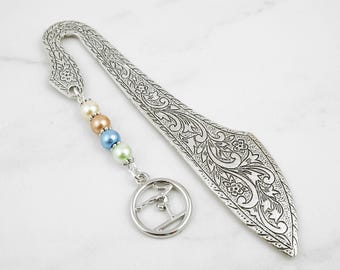 Gymnast Bookmark - Acrobatics Gift - Beaded Tibetan Silver Bookmark - Gymnastics Coach Gift - Gymnastics Gifts