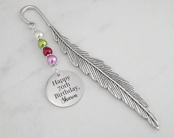 Custom Birthday Bookmark - Tibetan Silver Bookmark - Unique Bookmarks - Personalized Stationary - Birthday Gifts for Women and Men Who Read