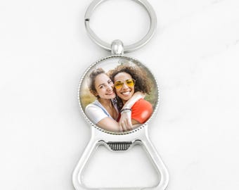Custom Photo Bottle Opener Keychain for Graduation Gifts for Best Friend Gifts for Mother's Day Gifts for Father's Day Gifts for Retirement