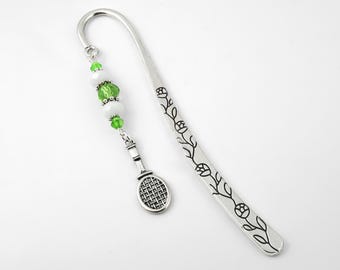 Tennis Bookmark - Tennis Player Gifts for Tennis Coach Gift, Tennis Racket Charm Bookmark, Tennis Book Marker for Tennis Fan, Sports Gifts