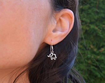 Elephant Earrings: Small 925 Sterling Silver Charm Jewelry