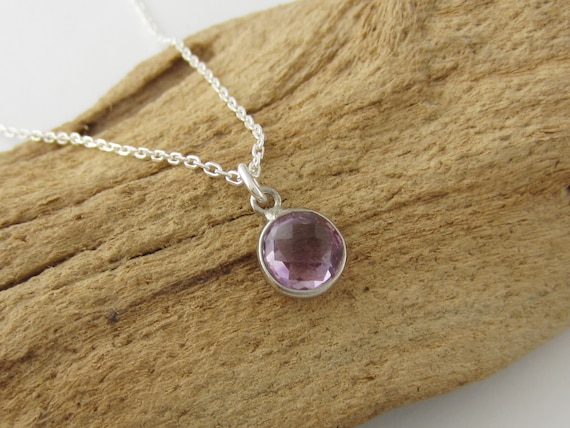 Sterling Silver Genuine Amethyst 9 Stone Necklace Sterling Silver Genuine Amethyst 9 Stone Necklace