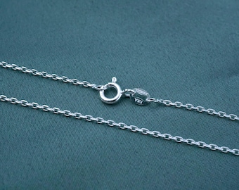 925 Sterling Silver Anchor Chain - 1.1 mm - 16, 18, 20, 22, 24 inches - Finished Chain with Lobster Clasp