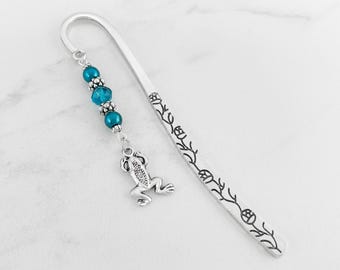 Frog Bookmark - Frog Lover Gifts for Teacher Gifts - Amphibian Bookmark - Frog Stationary - Unique Beaded Bookmarks - Frog Gifts