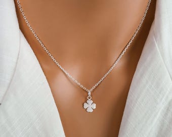 Clover Necklace | 925 Sterling Silver Clover Jewelry, Good Luck Charm Necklace, St Patricks Day Necklace, 4 Leaf Clover Charm Necklace