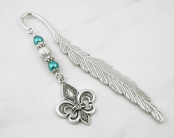 Fleur de Lis Bookmark - French Teacher Gifts - French Bookmark - Paris Gifts for French Teacher - France Travel Gifts - LAST CHANCE