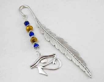 Eye of Horus Bookmark, Beaded Bookmark Silver Ancient Egyptian Eye Bookmark, History Teacher Gifts for History Teachers, Protection Bookmark