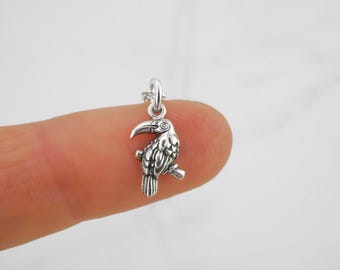 Toucan Necklace - Tropical Bird Necklace - 925 Sterling Silver Bird Jewelry - Bird Lover Gift - Toucan Bird Charm Necklace