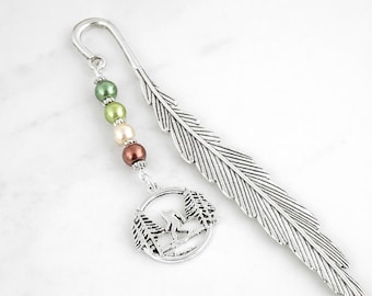 Bigfoot Bookmark: Sasquatch Charm Beaded Stationary, Conspiracy Theory Gifts