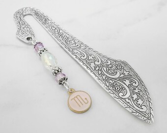 Scorpio Bookmark - Scorpio Zodiac Sign Charm Bookmark, Astrology Bookmark, Scorpio Gifts, Astrology Gifts, Zodiac Gifts, Beaded Bookmark