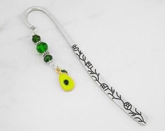 Avocado Bookmark - Reader Gift for Avocado Lovers - Silver Bookmark Stationary - Avocado Gift Ideas - Funny Hipster Gifts for Nutritionists