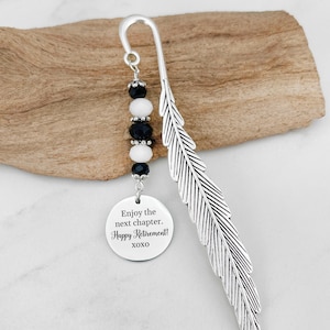 Custom Retirement Bookmark - Tibetan Silver Bookmark - Unique Bookmarks - Personalized Stationary - Retirement Gifts for Women and Men