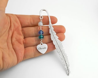 Heart Name Bookmark - Personalized Reader Gifts - Custom Name Bookmark - Laser Engraved Name Stationary