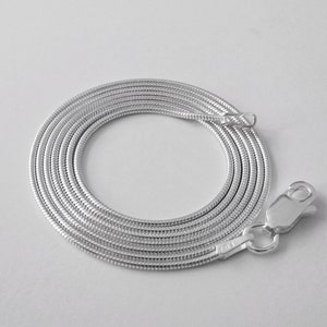925 Sterling Silver Chain Anchor, Rope, Snake and Curb Link Chains 16 to 36 inches Finished Chain Unisex Chains image 2