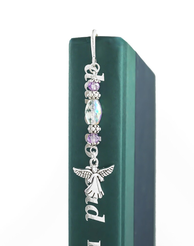 Angel Bookmark: Memorial Tibetan Silver Beaded Grief Gift image 2