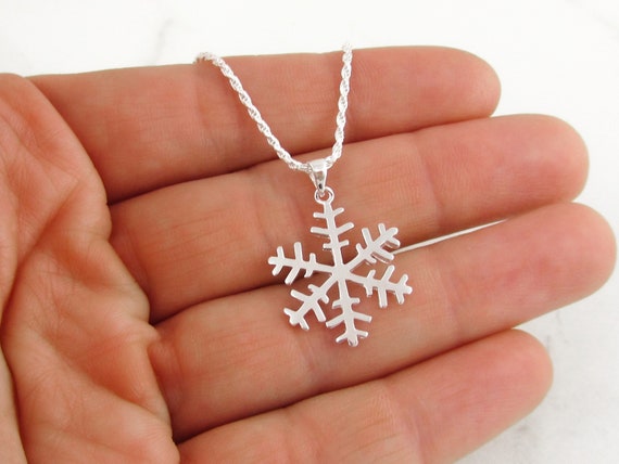 Etsy snowflake necklace sale