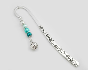 Volleyball Bookmark - Tibetan Silver Bookmark - Unique Bookmarks - Sports Gifts - Volleyball Coach Gift Ideas