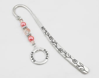 Dance Bookmark - Dance Gifts for Dancers - Dance Teacher Gifts - Silver Metal Dance Book Marker -  Dancer Gifts - Dance Teacher Gift