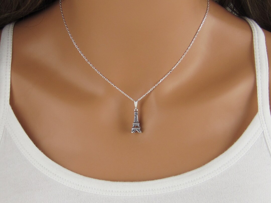 Eiffel Tower Necklace - 925 Sterling Silver Paris Jewelry