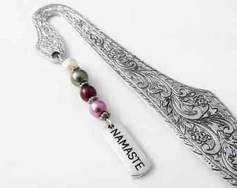 Namaste Bookmark - Yoga Gifts, Meditation  Gifts Charm Bookmark, Meditation Bookmark, Yoga Instructor Gift Ideas, Yoga Bookmark