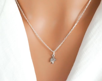 Tiny Mushroom Necklace - Toadstool Necklace - Small Cottagecore Necklace - 925 Sterling Silver Jewelry - Magic Mushroom Gifts