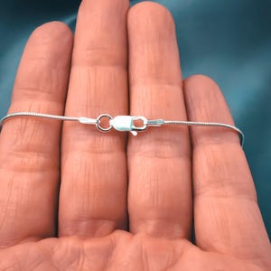 925 Sterling Silver Snake Chain - 1.2 mm - 14, 16, 18, 20, 22, 24 inches - Finished Chain with Lobster Clasp image 3