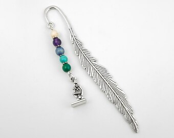 Microscope Bookmark - Science Bookmark - Science Teacher Gifts - Biology Gifts for Scientists - Teacher Charm Book Markers - Science Gifts