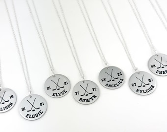 Personalized Sports Necklace 16 Custom Sports Team Gifts Name and Sports Jersey Number Necklace 925 Sterling Silver Stainless Steel Keychain