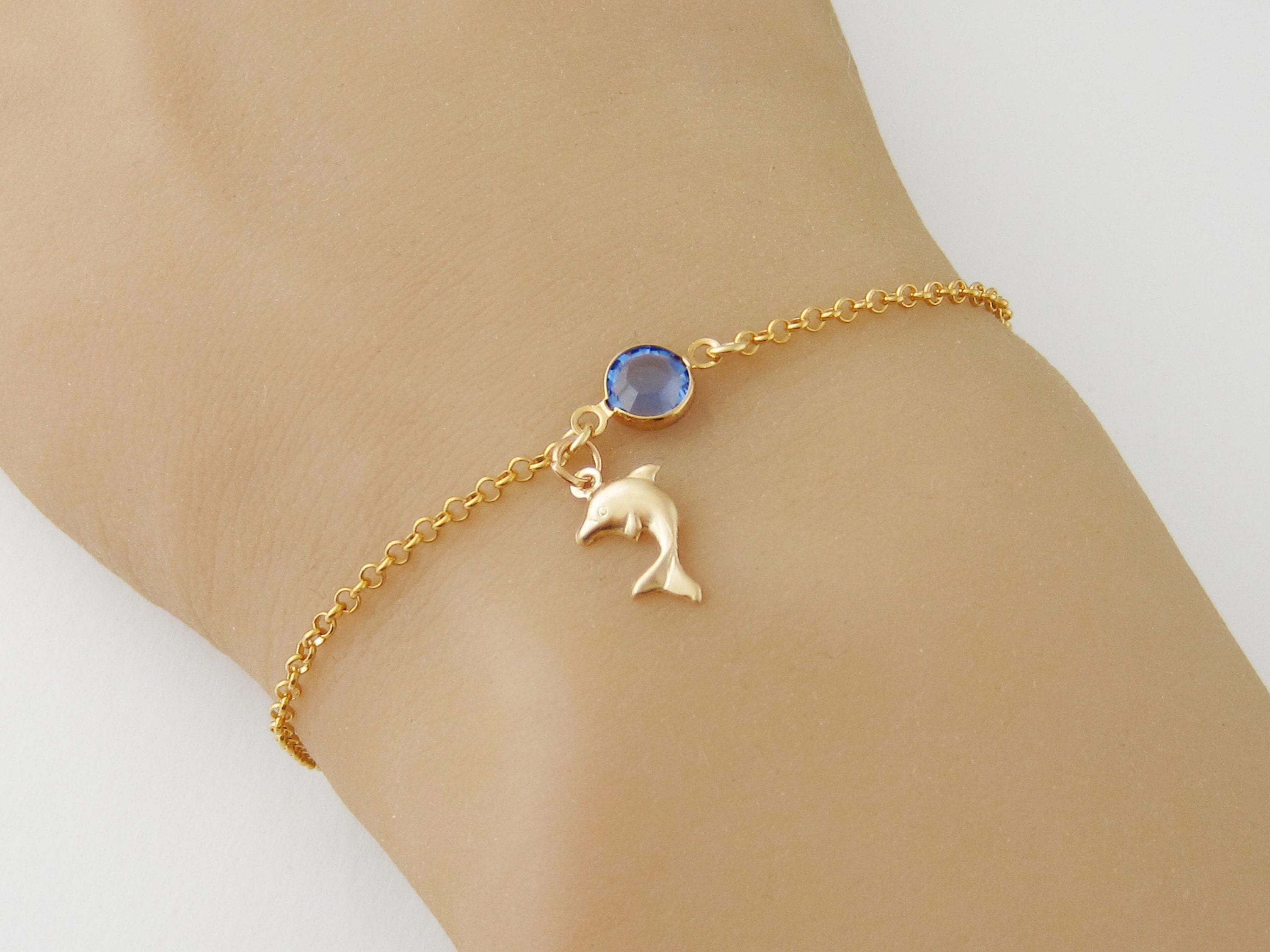 ゴールドドルフィンブレスレット - ゴールドドルフィンアンクレット