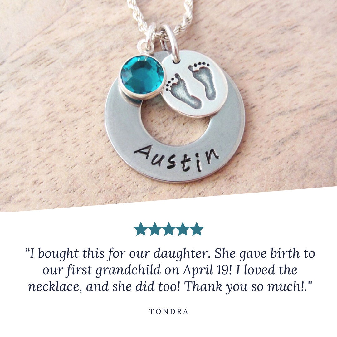 Baby Name Necklace New Mom Jewelry 
