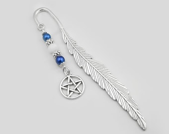 Pentacle Bookmark - Pentagram Bookmark - Five-Pointed Star in a Circle Charm Bookmark - White Magic Bookmark - Wiccan Bookmark - Wicca Gifts