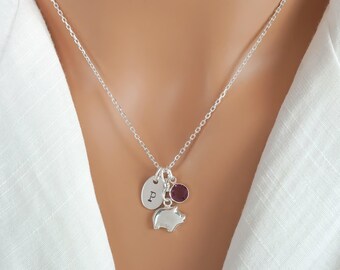 Pig Necklace: Personalized 925 Sterling Silver Animal Jewelry for Girls and Women