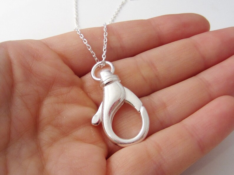 Lanyard Necklace 925 Sterling Silver Jewelry Badge Holder Etsy