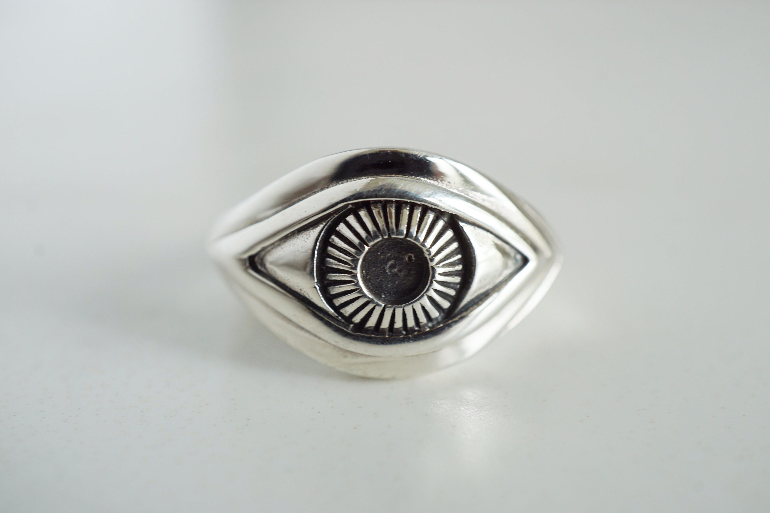 Crystal Eye Sterling Silver Ring main image 1