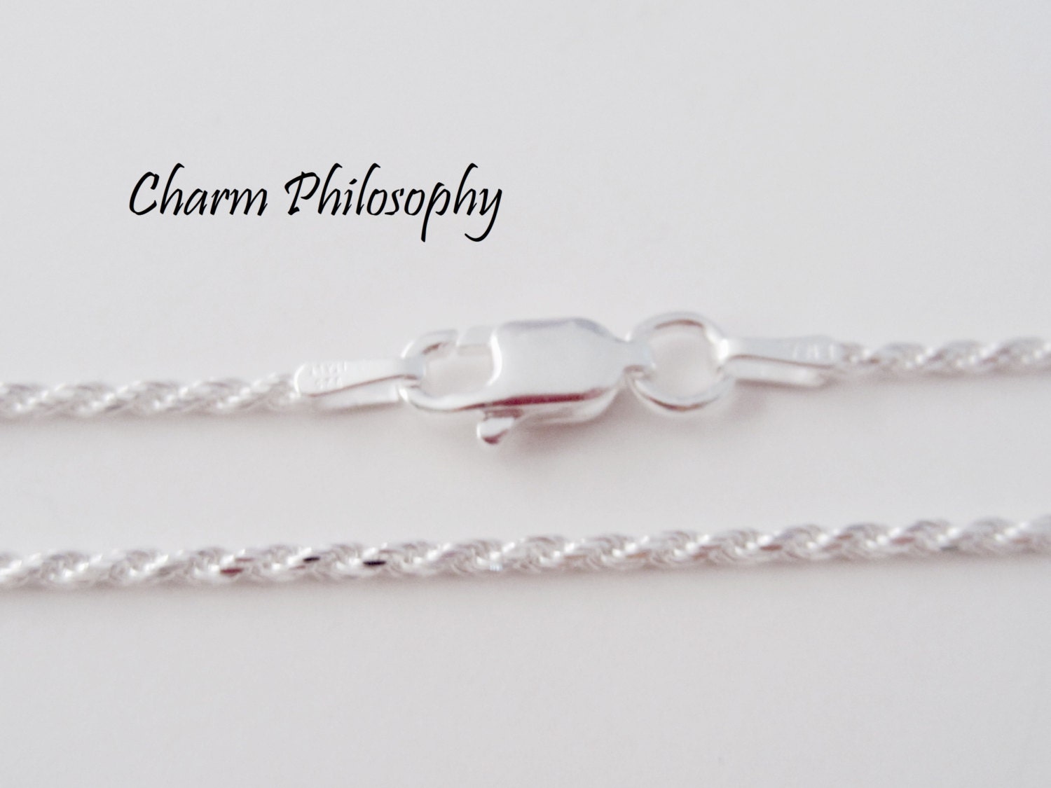 925 Sterling Silver Rope Chain 1.25 Mm 
