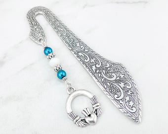 Claddagh Bookmark - Beaded Bookmark - Unique Bookmarks - Friendship, Loyalty and Love Symbol