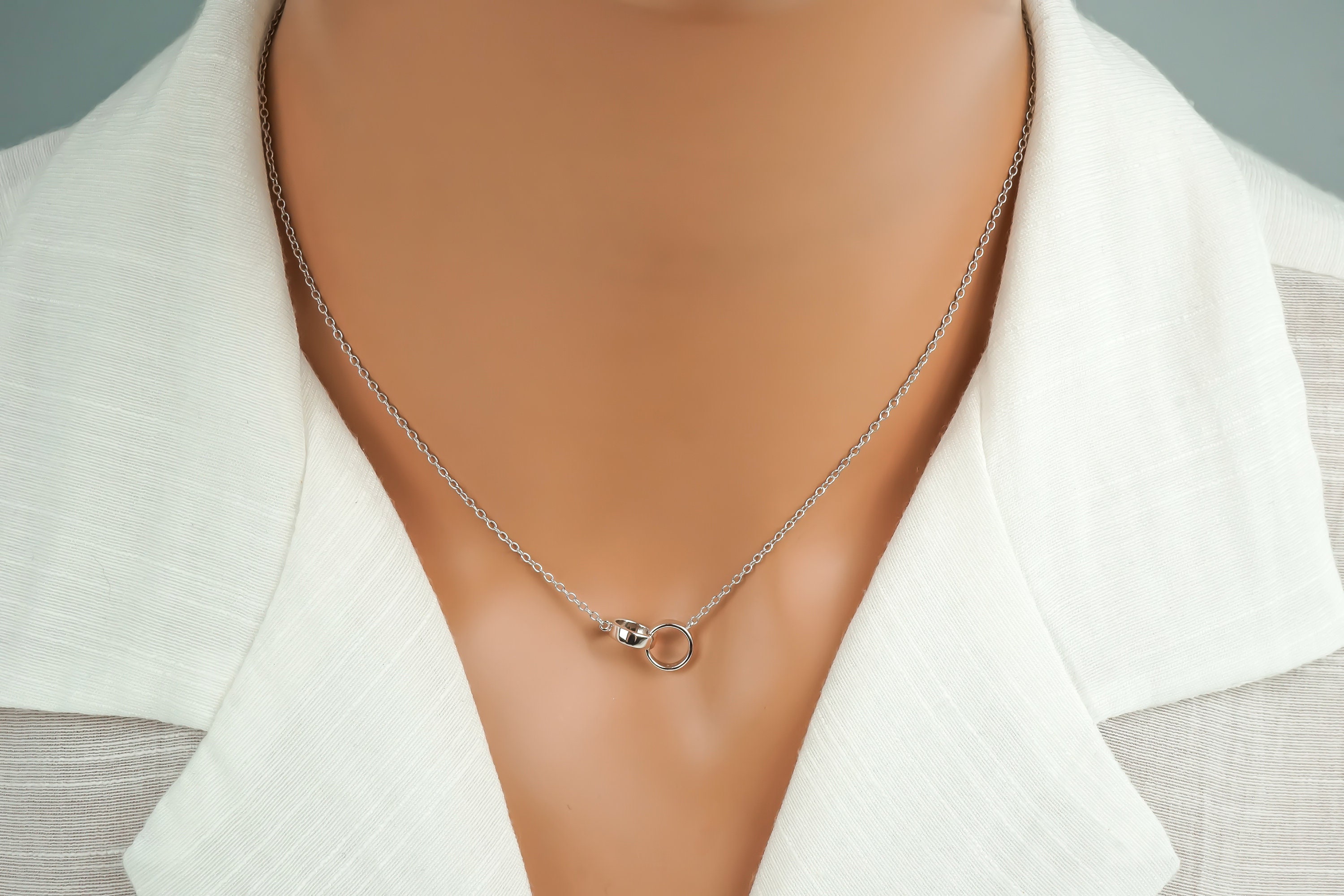 Cubic Zirconia Eternity Necklace - Etsy