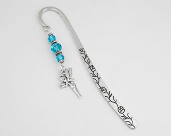 Tinkerbell Bookmark - Pixie Charm Bookmark - Unique Bookmarks - Peter Pan Gift Ideas - Tibetan Silver Metal Bookmark - Tinkerbell Gifts