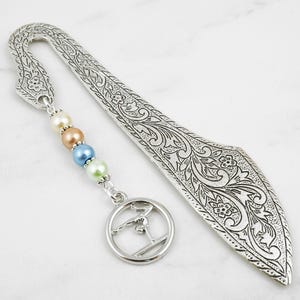 Gymnast Bookmark - Acrobatics Gift - Beaded Tibetan Silver Bookmark - Gymnastics Coach Gift - Gymnastics Gifts