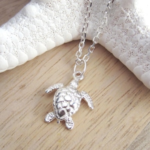 Collar de tortuga marina: Joyería de plata de ley 925 imagen 5