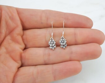 Sterling Silver Flower Earrings: Delicate Nature Jewelry